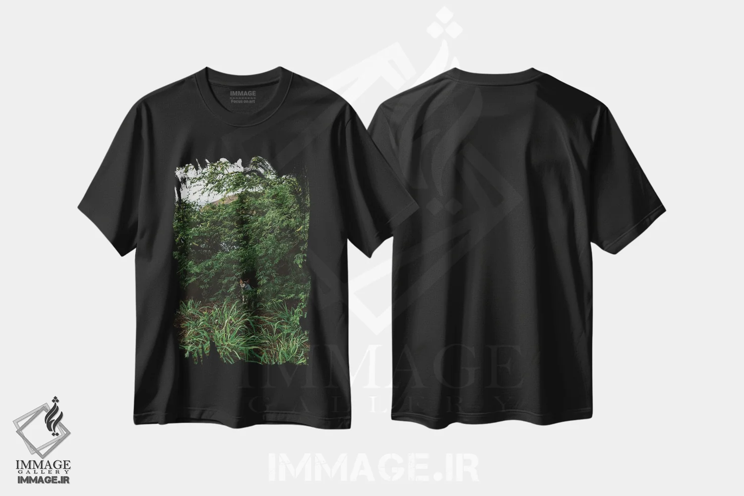 تیشرت مشکی طرح دار گربه هاوایی، مدیوم اثر بثانی یانگ | immage.ir