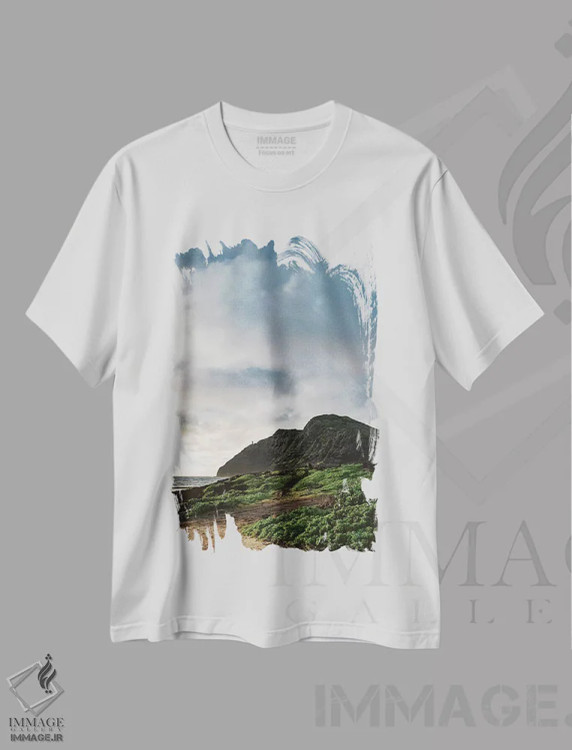 تیشرت سفید طرح دار فانوس دریایی پوینت ماکاپوو، مدیوم اثر بثانی یانگ | فروشگاه ایماژ