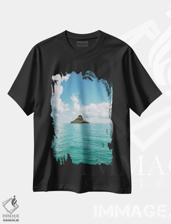 تیشرت مشکی طرح دار موکولیئی، مدیوم اثر بثانی یانگ | فروشگاه ایماژ