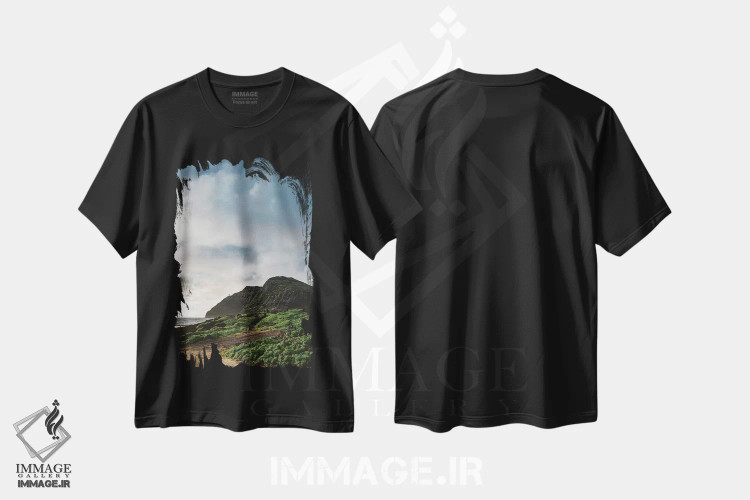 تیشرت مشکی طرح دار فانوس دریایی پوینت ماکاپوو، مدیوم اثر بثانی یانگ | immage.ir