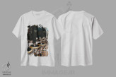 تیشرت سفید طرح دار کافه پاریس ۸، مدیوم اثر بثانی یانگ | فروشگاه ایماژ