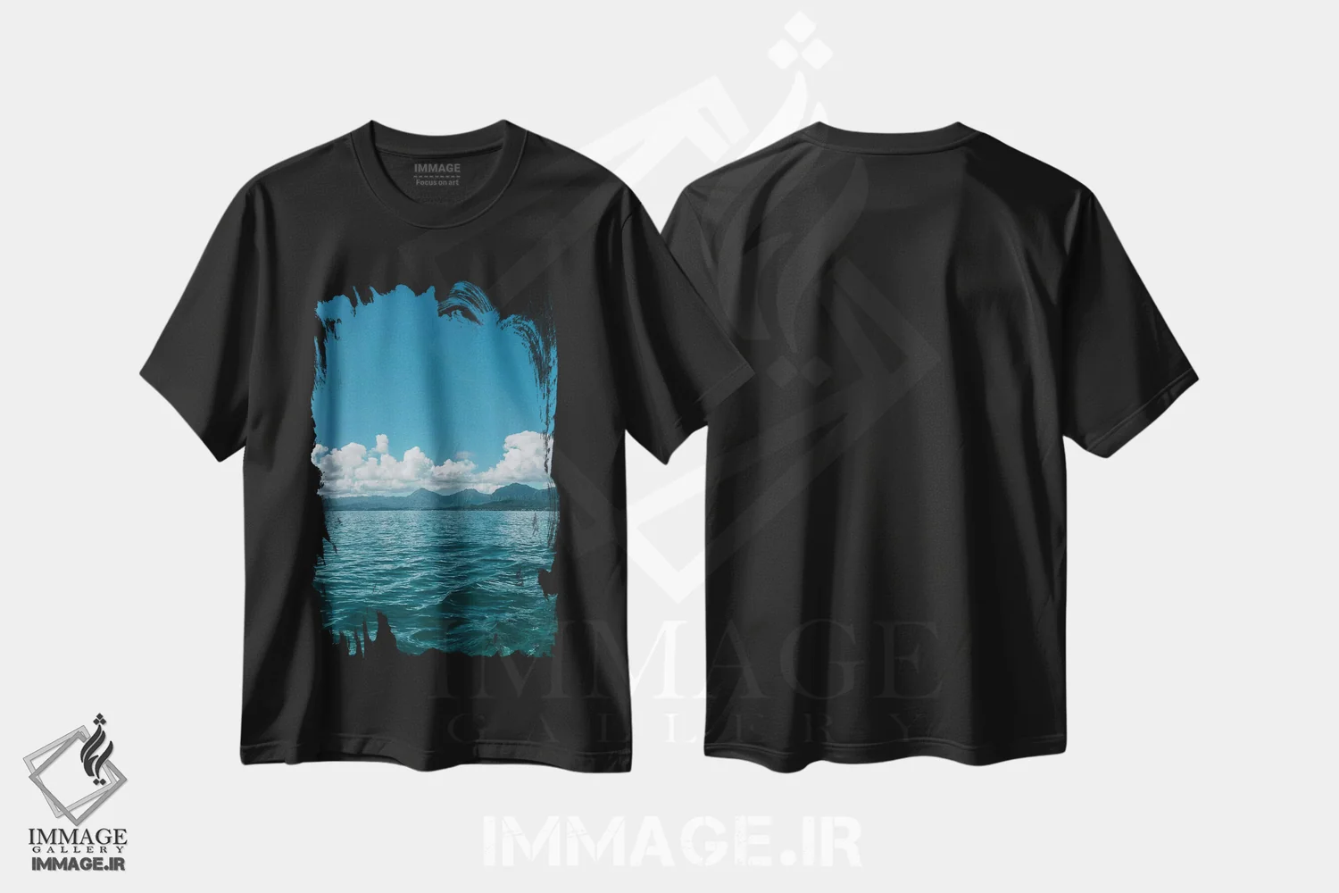 تیشرت مشکی طرح دار اوآهو هاوایی ۱۱، مدیوم اثر بثانی یانگ | فروشگاه ایماژ