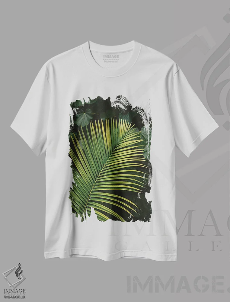 تیشرت سفید طرح دار هاوایی گرمسیری ۲، مدیوم اثر بثانی یانگ | فروشگاه ایماژ
