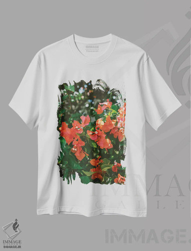 تیشرت سفید طرح دار هاوایی گرمسیری ۴، مدیوم اثر بثانی یانگ | فروشگاه ایماژ