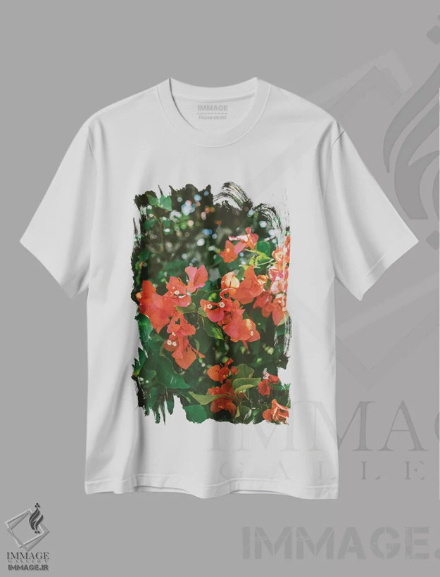 تیشرت سفید طرح دار هاوایی گرمسیری ۴، مدیوم اثر بثانی یانگ | فروشگاه ایماژ