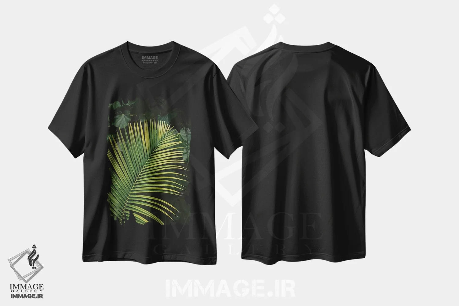 تیشرت مشکی طرح دار هاوایی گرمسیری ۲، مدیوم اثر بثانی یانگ | immage.ir