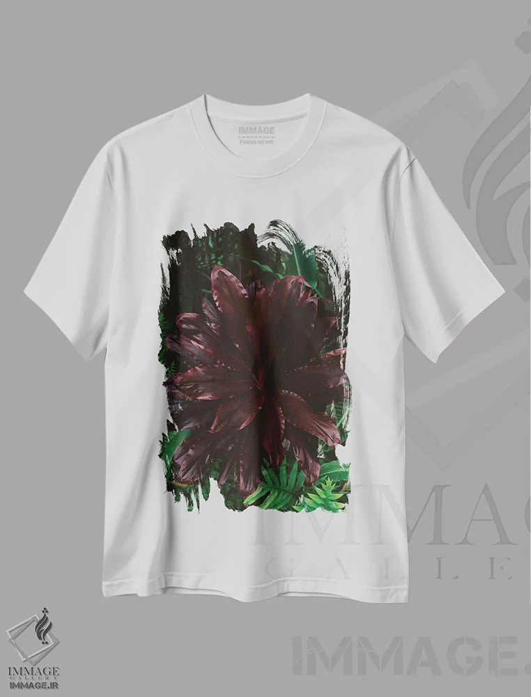 تیشرت سفید طرح دار هاوایی گرمسیری ۶، مدیوم اثر بثانی یانگ | فروشگاه ایماژ