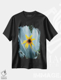 تیشرت مشکی طرح دار گل آستین ۲، مدیوم اثر بثانی یانگ | immage.ir