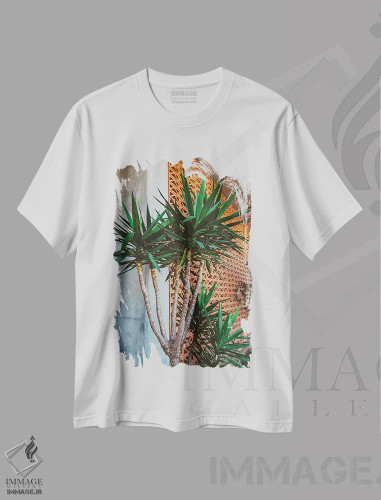 تیشرت سفید طرح دار سلام، خداحافظ، مدیوم اثر بثانی یانگ | فروشگاه ایماژ