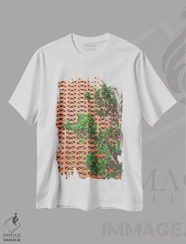 تیشرت سفید طرح دار درخت جنوب غربی، مدیوم اثر بثانی یانگ | فروشگاه ایماژ