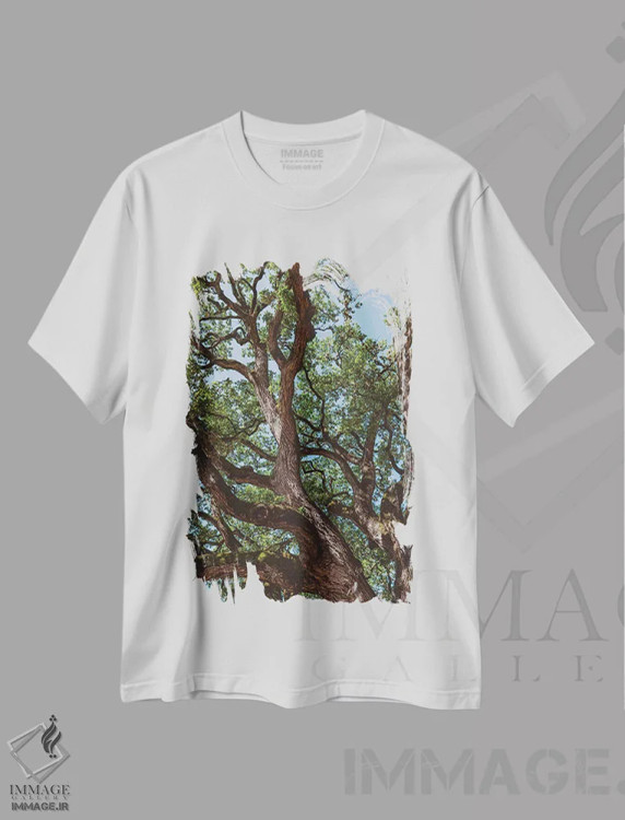 تیشرت سفید طرح دار پنبه زار تگزاس، مدیوم اثر بثانی یانگ | immage.ir