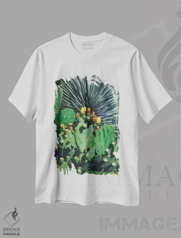 تیشرت سفید طرح دار شکوفه های وحشی، مدیوم اثر بثانی یانگ | فروشگاه ایماژ
