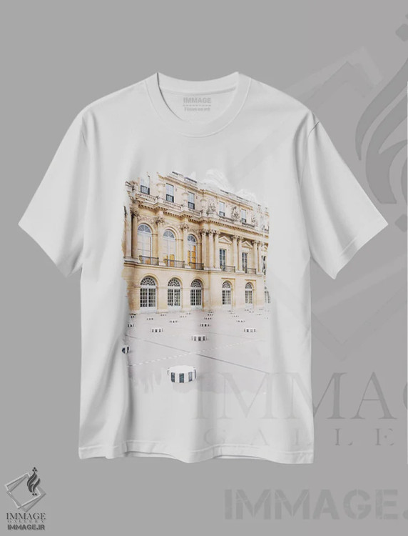 تیشرت سفید طرح دار قصر سلطنتی ۴، مدیوم اثر بثانی یانگ | immage.ir