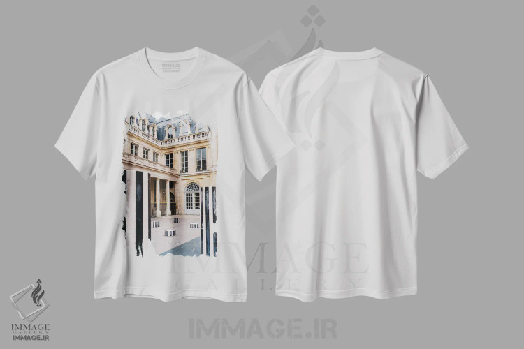 تیشرت سفید طرح دار قصر سلطنتی ۶، مدیوم اثر بثانی یانگ | immage.ir