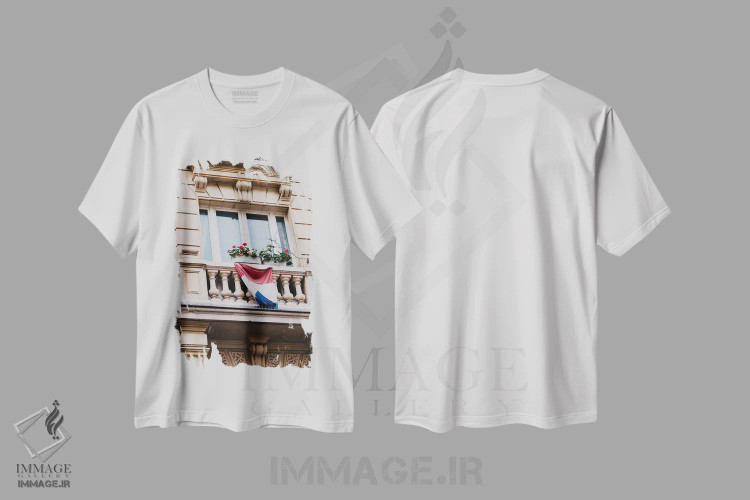 تیشرت سفید طرح دار معماری پاریس ۵، مدیوم اثر بثانی یانگ | immage.ir
