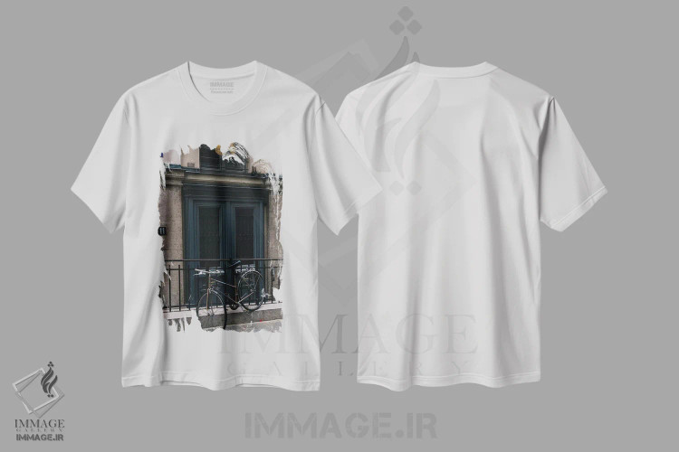 تیشرت سفید طرح دار دوچرخه پاریس ۳، مدیوم اثر بثانی یانگ | فروشگاه ایماژ