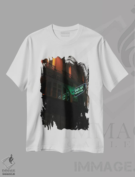 تیشرت سفید طرح دار کارآگاه پاریس، مدیوم اثر بثانی یانگ | immage.ir