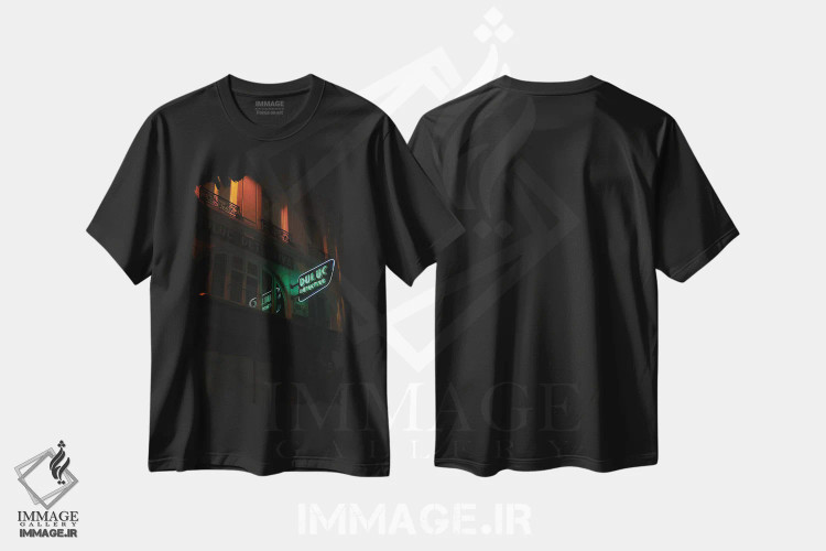 تیشرت مشکی طرح دار کارآگاه پاریس، مدیوم اثر بثانی یانگ | فروشگاه ایماژ