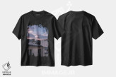 تیشرت مشکی طرح دار غروب پاریس ۵، مدیوم اثر بثانی یانگ | فروشگاه ایماژ