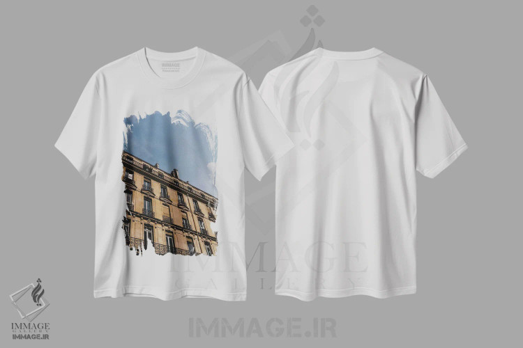 تیشرت سفید طرح دار وقفه سیگاری پاریسی ۲، مدیوم اثر بثانی یانگ | immage.ir
