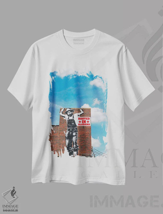 تیشرت سفید طرح دار معماری آلاباما ۷، مدیوم اثر بثانی یانگ | immage.ir