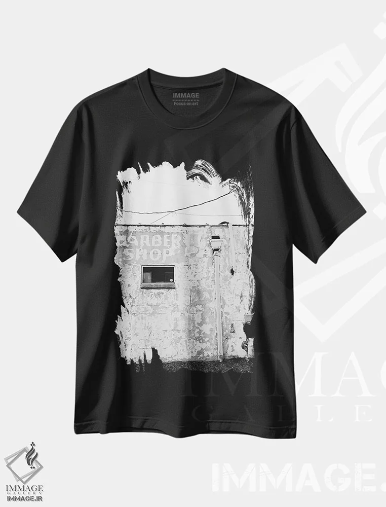 تیشرت مشکی طرح دار آرایشگاه آلاباما ۲، مدیوم اثر بثانی یانگ | فروشگاه ایماژ