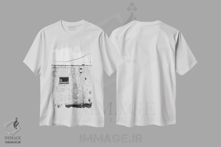 تیشرت سفید طرح دار آرایشگاه آلاباما ۲، مدیوم اثر بثانی یانگ | immage.ir