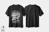 تیشرت مشکی طرح دار صخره های غروب آفتاب به صورت تک رنگ، مدیوم اثر بثانی یانگ | فروشگاه ایماژ