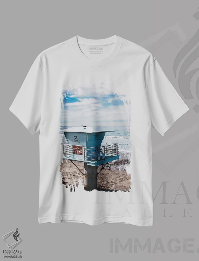 تیشرت سفید طرح دار پارک توری پاینز سن دیگو IV، مدیوم اثر بثانی یانگ | فروشگاه ایماژ