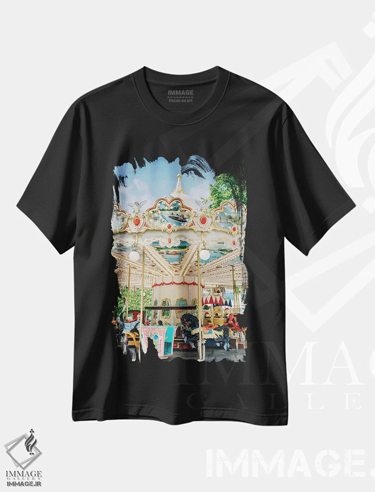 تیشرت مشکی طرح دار باغ تویلری III، مدیوم اثر بثانی یانگ | فروشگاه ایماژ