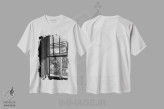 تیشرت سفید طرح دار معماری چارلستون XXXVII، مدیوم اثر بثانی یانگ | فروشگاه ایماژ