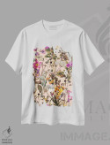 تیشرت سفید طرح دار باغ عجیب و غریب XVIII، دکور بوهمی اثر برجو کورکماز یورک | immage.ir