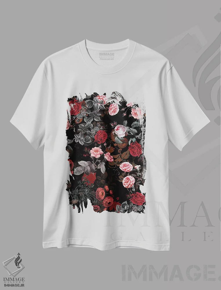 تیشرت سفید طرح دار جنگل شب XVI، دکور بوهمی اثر برجو کورکماز یورک | immage.ir