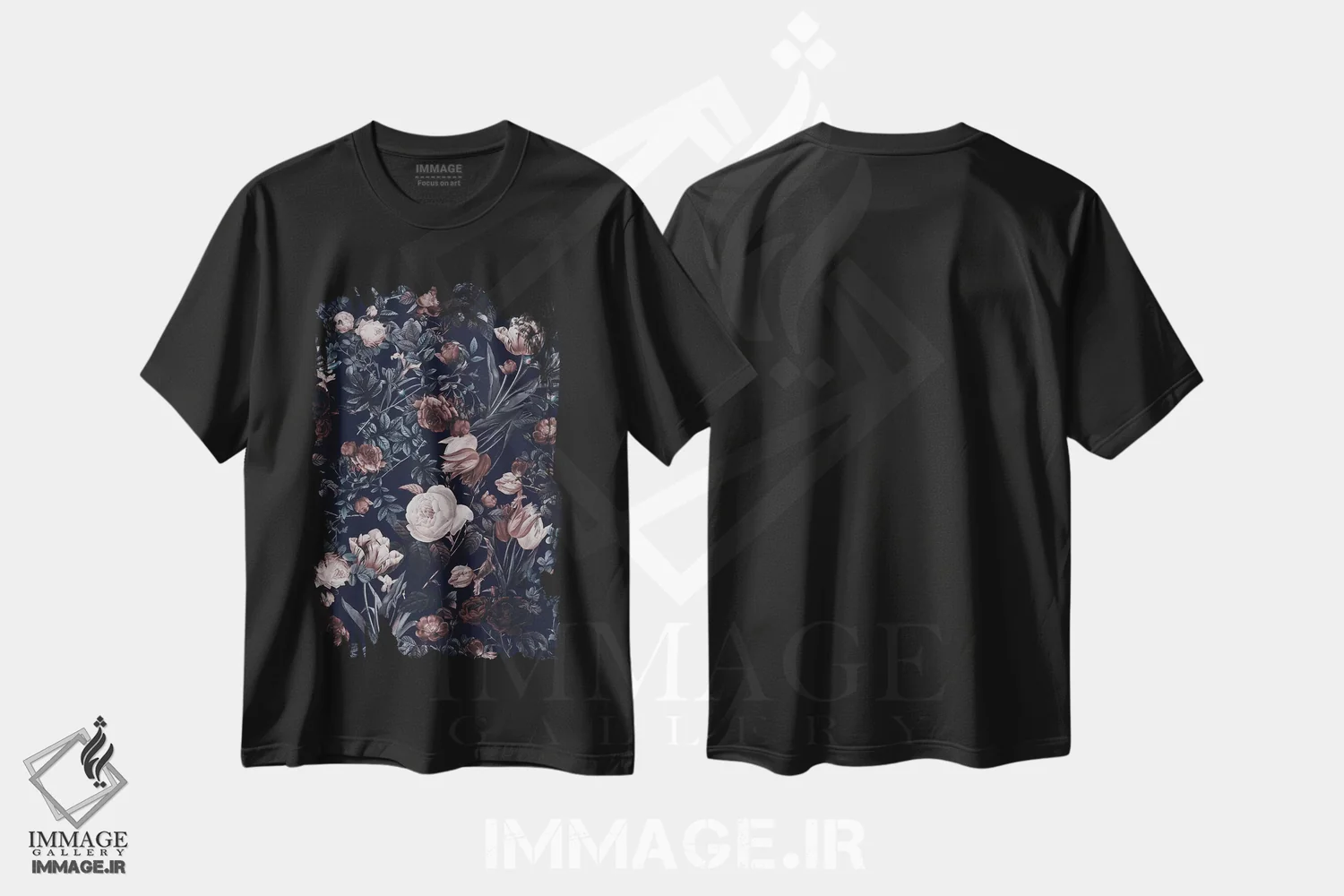 تیشرت مشکی طرح دار جنگل شب XXI، دکور بوهمی اثر برجو کورکماز یورک | immage.ir