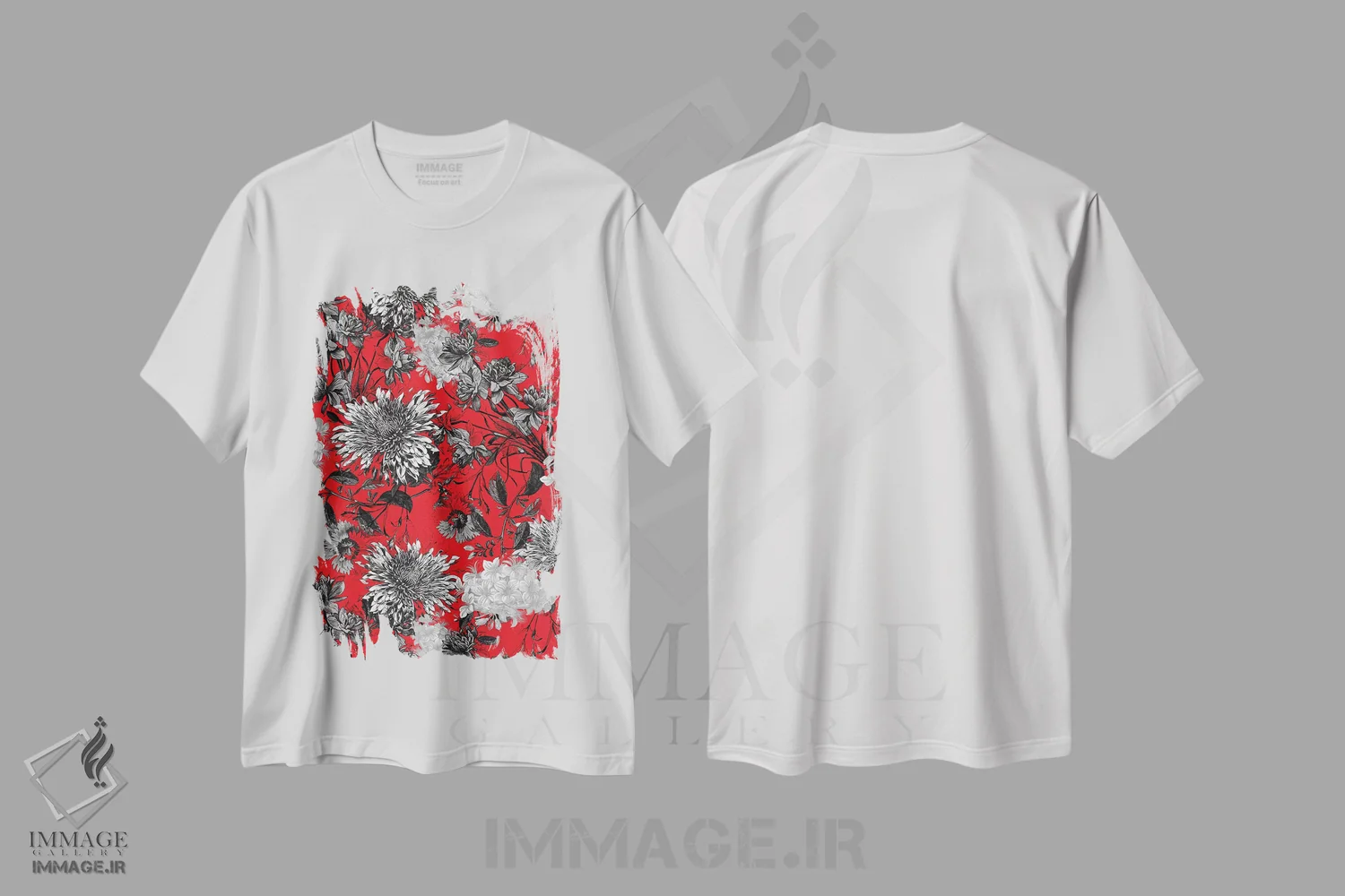 تیشرت سفید طرح دار باغ قدیمی VIII، دکور بوهمی اثر برجو کورکماز یورک | immage.ir