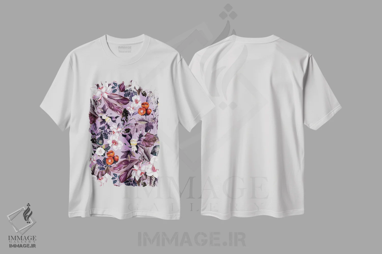 تیشرت سفید طرح دار گلبرگ زعفران وحشی، دکور معاصر اثر برجو کورکماز یورک | immage.ir