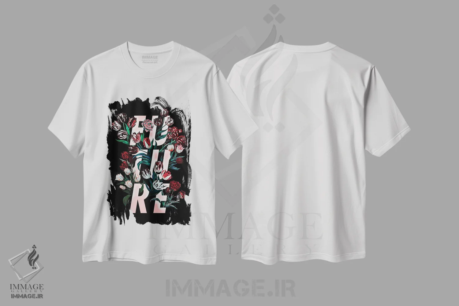 تیشرت سفید طرح دار آینده، هنر دیجیتال اثر برجو کورکماز یورک | فروشگاه ایماژ