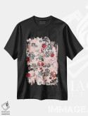تیشرت مشکی طرح دار باغ رز، هنر دیجیتال اثر برجو کورکماز یورک | immage.ir