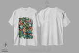 تیشرت سفید طرح دار خطرات جنگل XIV، تزئینی اثر برجو کورکماز یورک | immage.ir