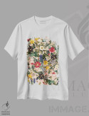 تیشرت سفید طرح دار باغ جادویی XVIII، تزئینی اثر برجو کورکماز یورک | فروشگاه ایماژ