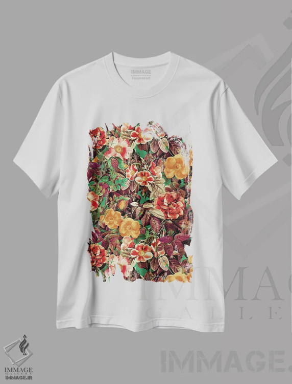 تیشرت سفید طرح دار جنگل عجیب و غریب قدیمی، تزئینی اثر برجو کورکماز یورک | immage.ir