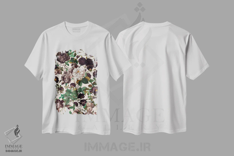 تیشرت سفید طرح دار باغ اسرارآمیز III، دکوراسیون جایگزین اثر برجو کورکماز یورک | immage.ir