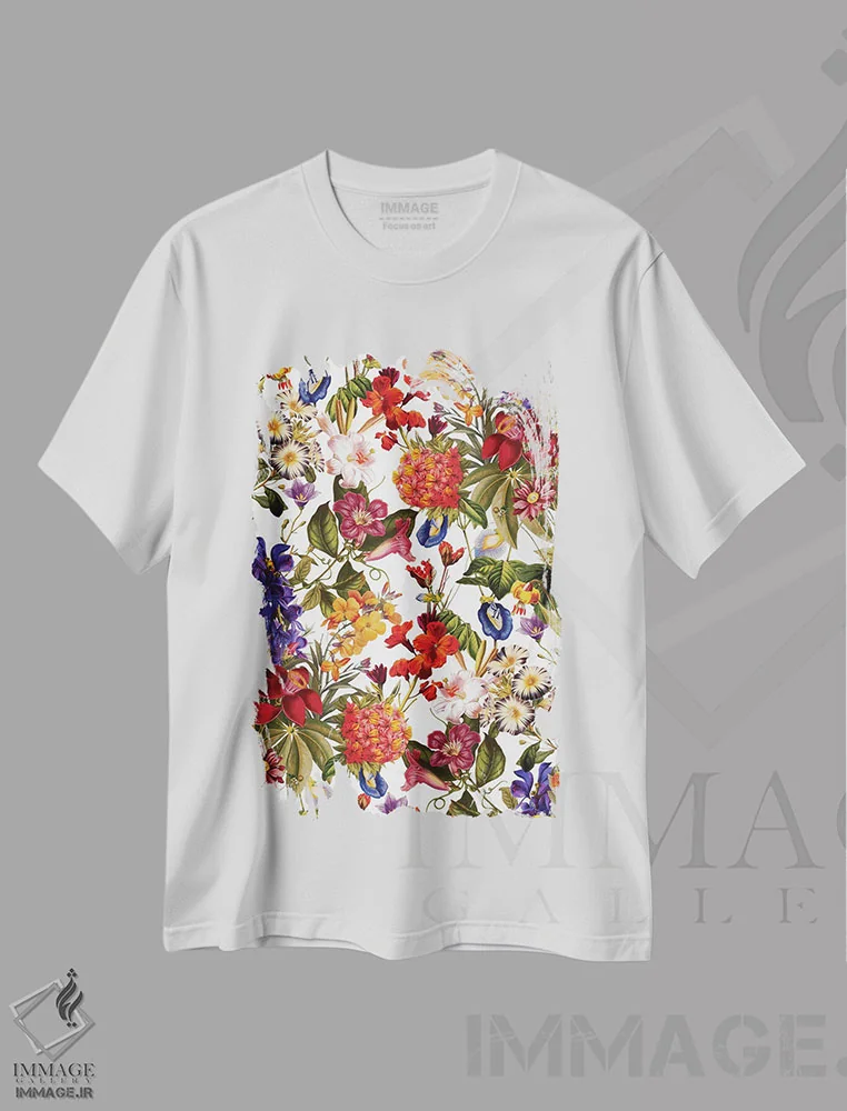 تیشرت سفید طرح دار رویاهای تابستانی VII-II، هنر دیجیتال اثر برجو کورکماز یورک | فروشگاه ایماژ