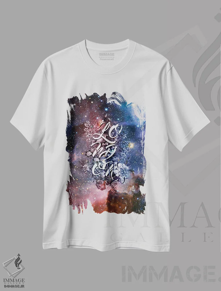 تیشرت سفید طرح دار لندن III، تایپوگرافی اثر برجو کورکماز یورک | immage.ir