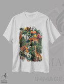تیشرت سفید طرح دار جنگل زیبا شماره ۸، تزئینی اثر برجو کورکماز یورک | immage.ir