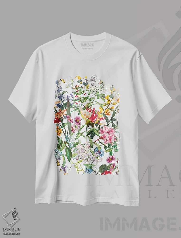 تیشرت سفید طرح دار رویاهای تابستانی IX، هنر دیجیتال اثر برجو کورکماز یورک | immage.ir