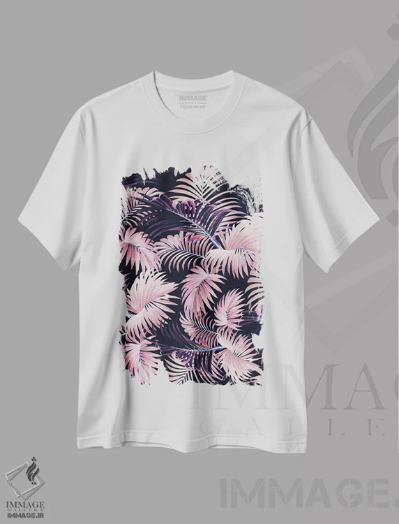 تیشرت سفید طرح دار جنگل جادویی گرمسیری شماره ۵، تزئینی اثر برجو کورکماز یورک | فروشگاه ایماژ
