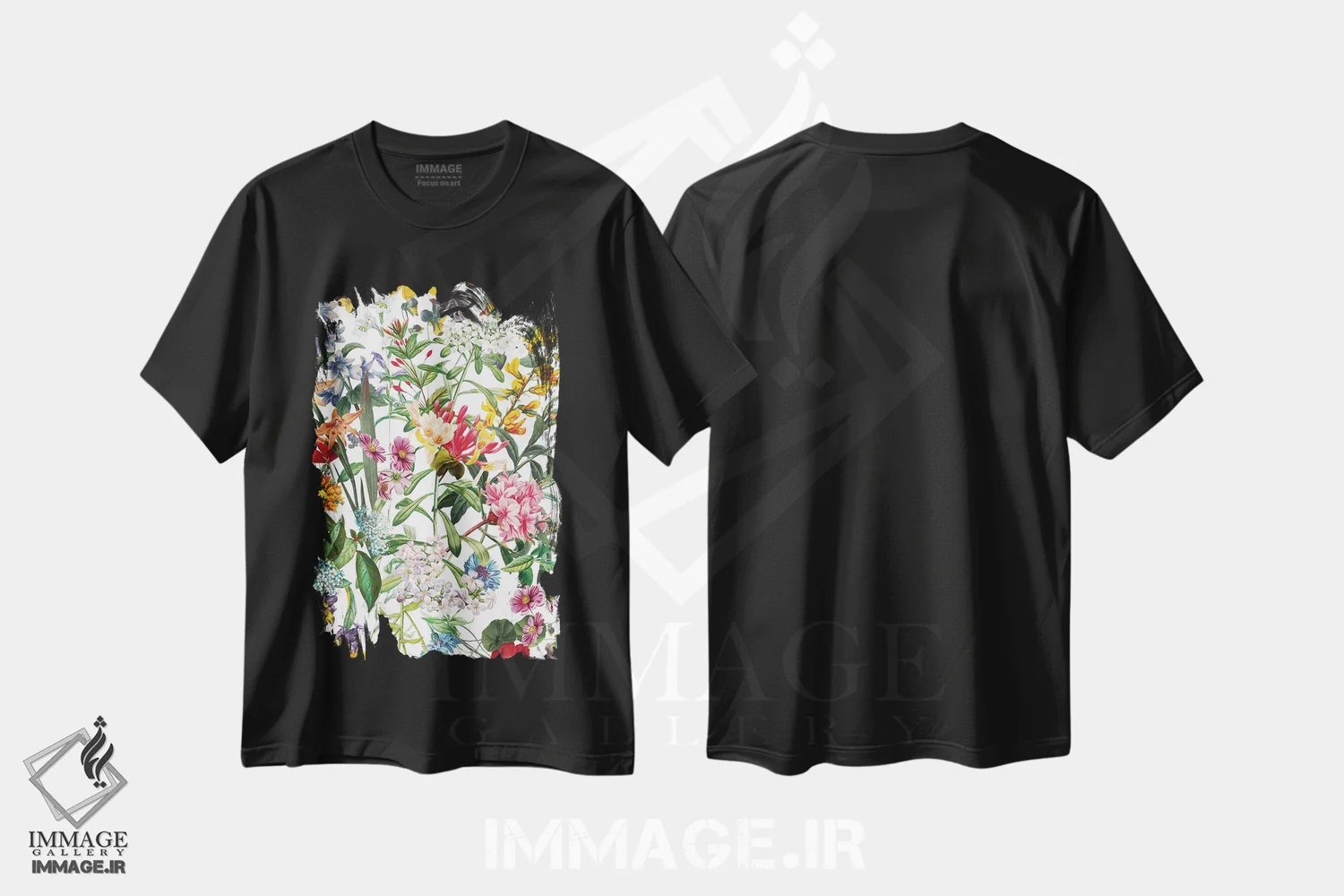 تیشرت مشکی طرح دار رویاهای تابستانی IX، هنر دیجیتال اثر برجو کورکماز یورک | فروشگاه ایماژ