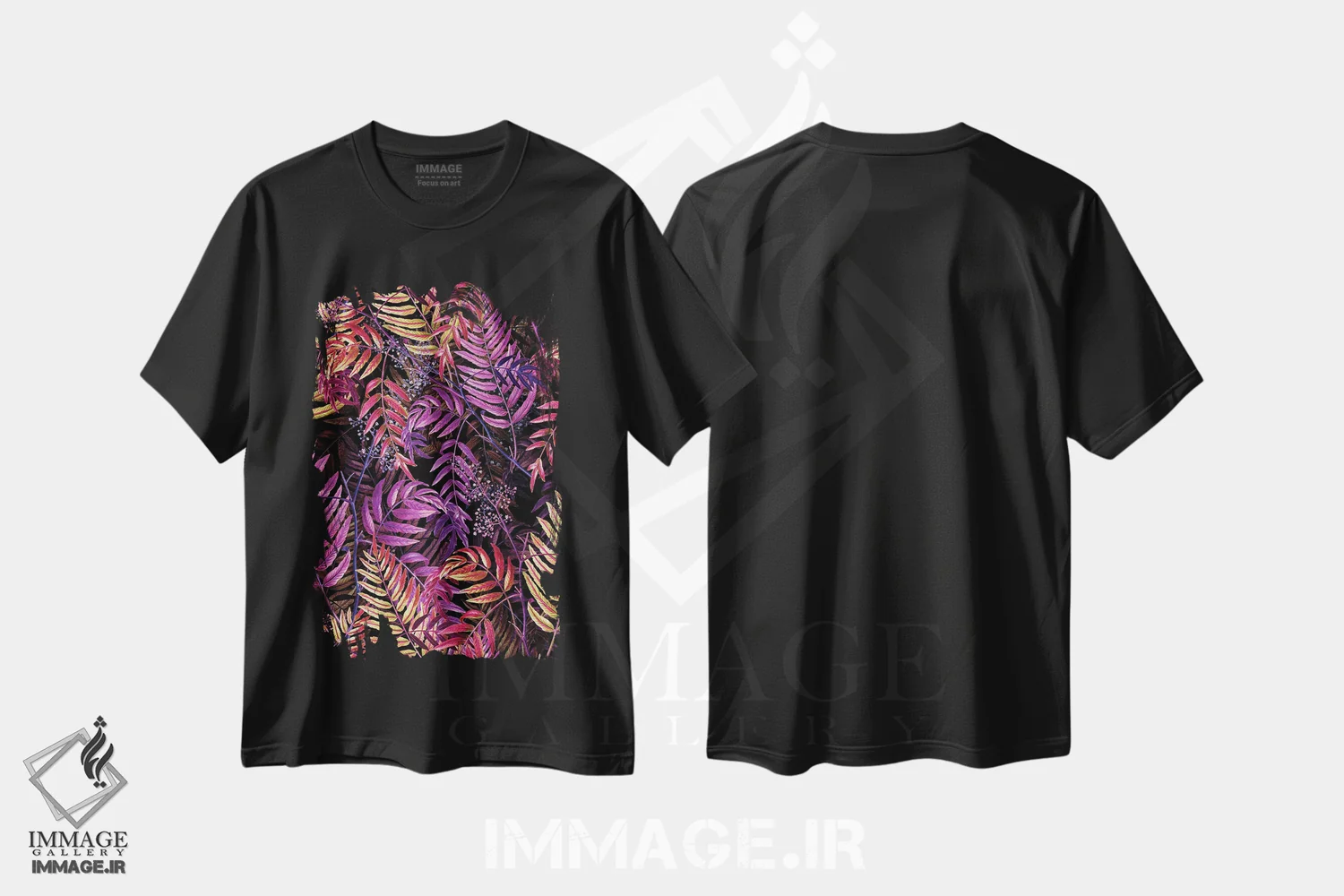 تیشرت مشکی طرح دار طبیعت آینده شماره ۱۴، هنر دیجیتال اثر برجو کورکماز یورک | فروشگاه ایماژ