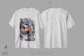تیشرت سفید طرح دار مریخ اثر برجو کورکماز یورک | فروشگاه ایماژ